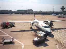 15 July 2003 (1530) BA Citiexpress G-BRYX on stand 41 at MAN