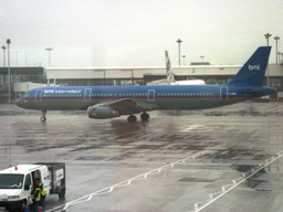 12 October 2001 (1056) G-MIDK bmi British Midland A321 pushback from Gate 25 @ GLA